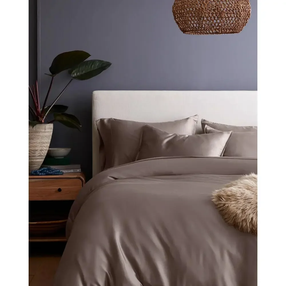 Quince Bamboo Duvet Cover Set King/Cal King Stone NWOT